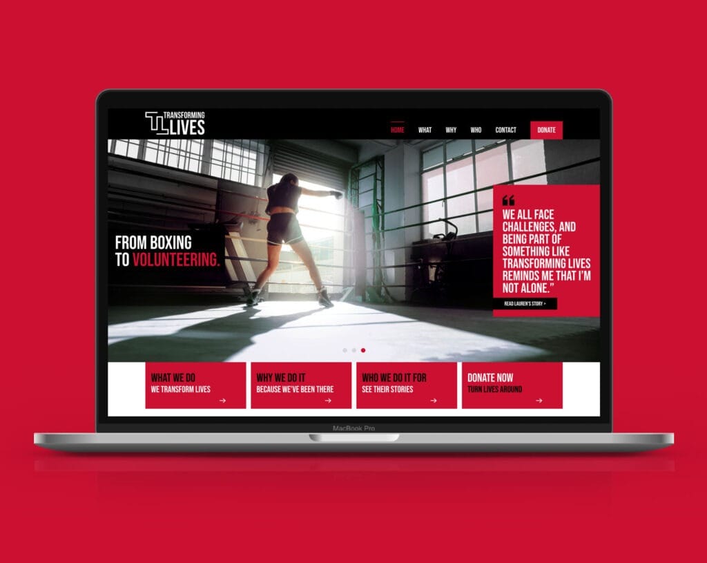 Transforming Lives website